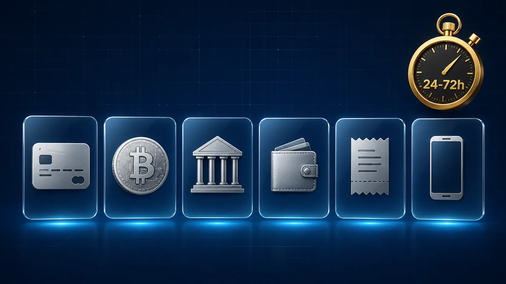 Avantgarde Casino payment methods, card, bitcoin, bank transfer, e-wallet, voucher and mobile with a 24-72h withdrawal timer